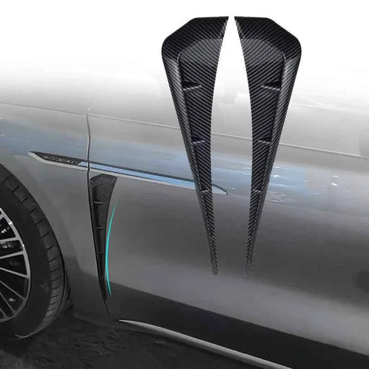A Pair Car Side Fender Spoiler Wind Knife Side Gills Universal Air Vent Decorative Side Wing Stickers Trim Accessorie