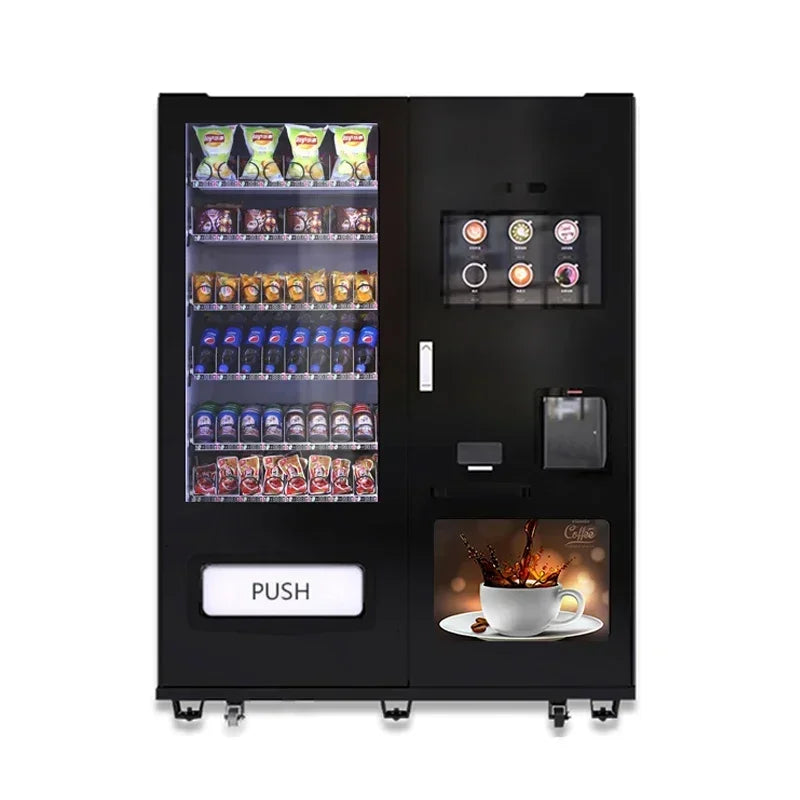 Automatic Coffee Vending Machine Drink Snacks Integrated Commercial with Snack Machines MDB System coffee machines With Grinder