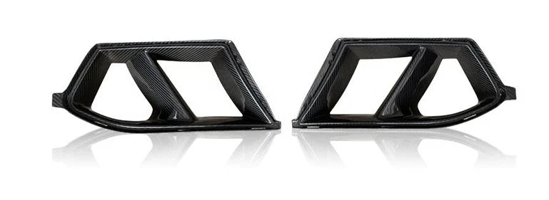 Dry Carbon Fiber Front Bumper Air Duct Vent Trim Replacement for BMW