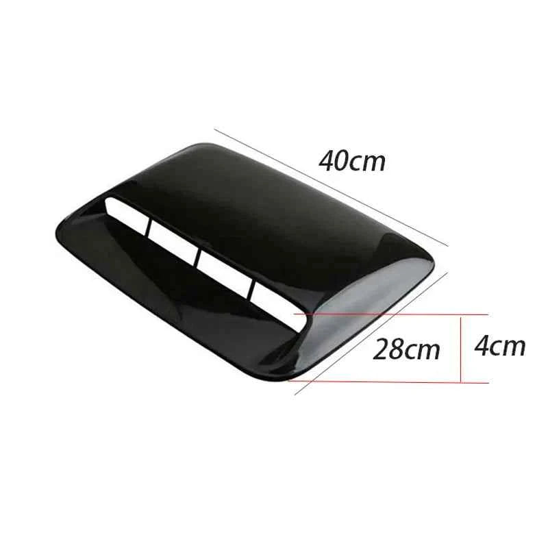 40cm Universal Car Air Flow Decorative Intake Hood Scoop Bonnet Vent Sticker Cover Hood Geared to fit any FLAT Hood Vehicle