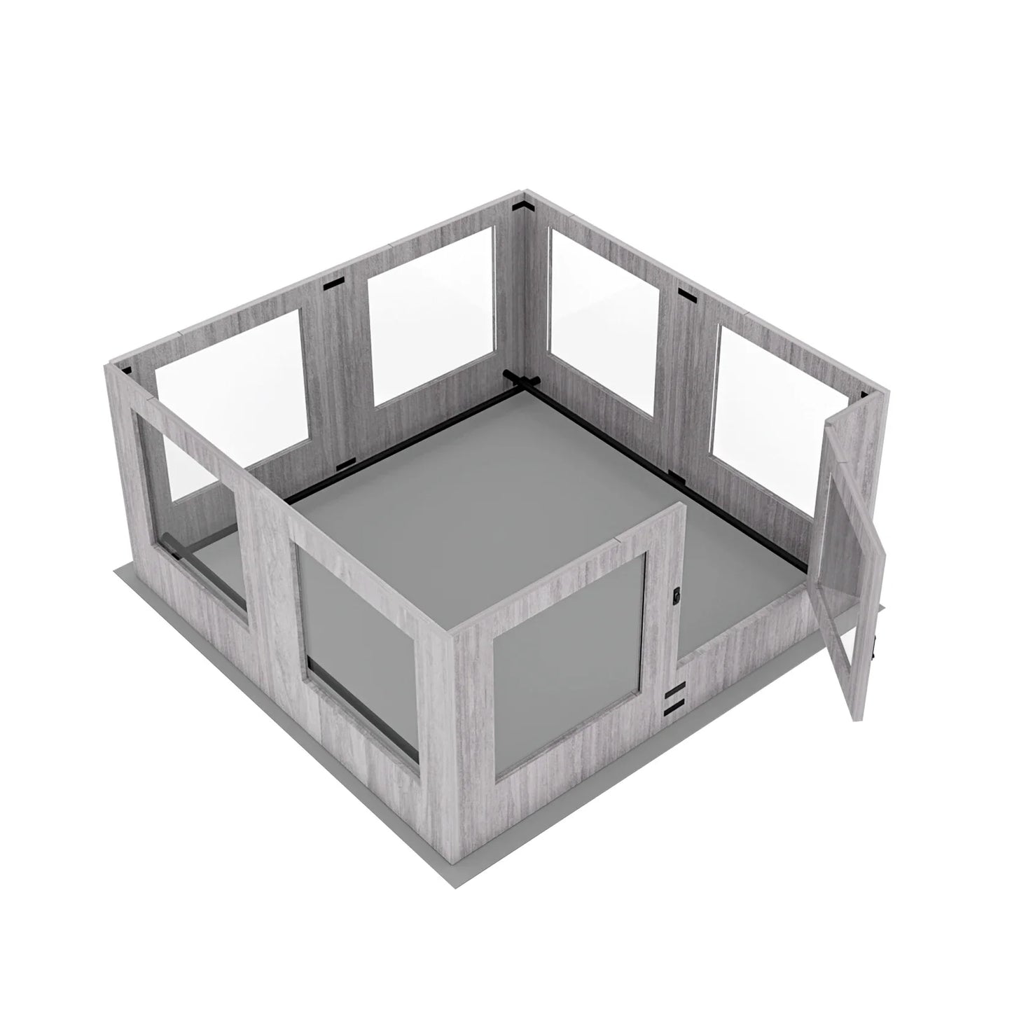 Tempered Glass Dog Puppies Playpen, Indoor Pet Whelping Pen Box Cage, Exercise Fence, with Waterproof Fertility Pad, 8 Panels