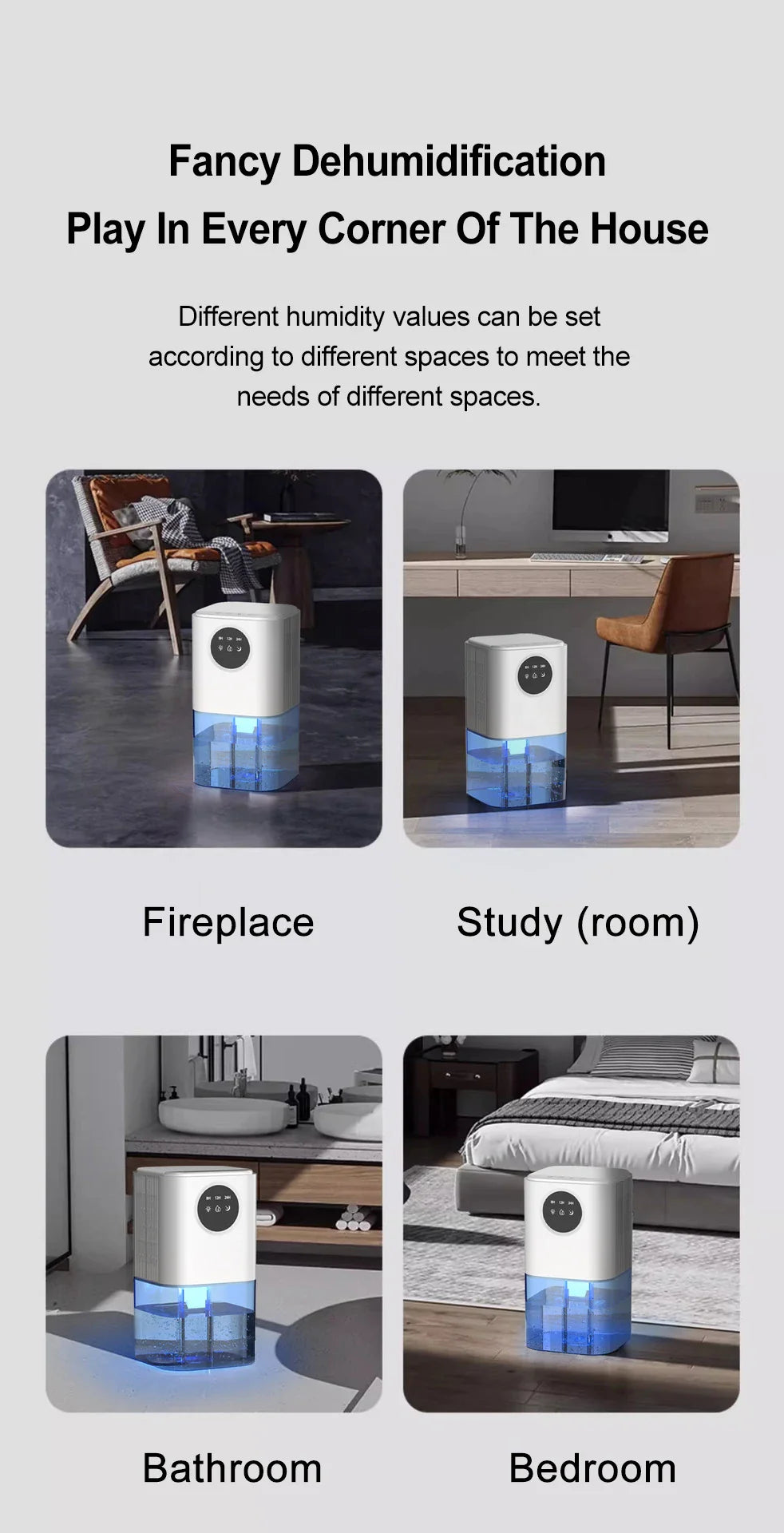 Bedroom dehumidifier moisture absorption dehumidification dryer household dehumidifier basement small dehumidifier