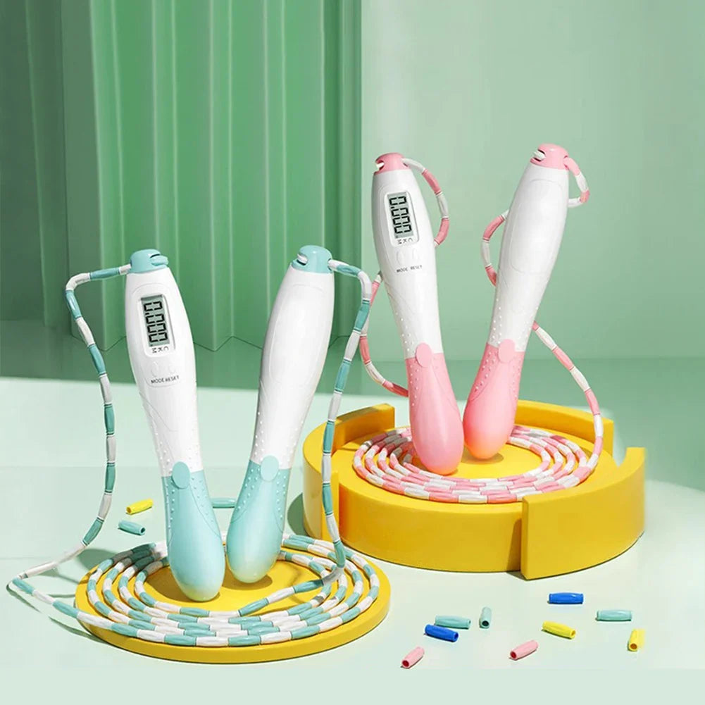 Adjustable Length Counting Jumping Rope Crossfit Speed Jumping Rope Exercise Skipping Rope for Men Women Kids Workout Equipments