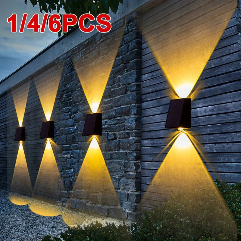 LED Outdoor Wall Solar Lights Waterproof Garden Wall Decoration