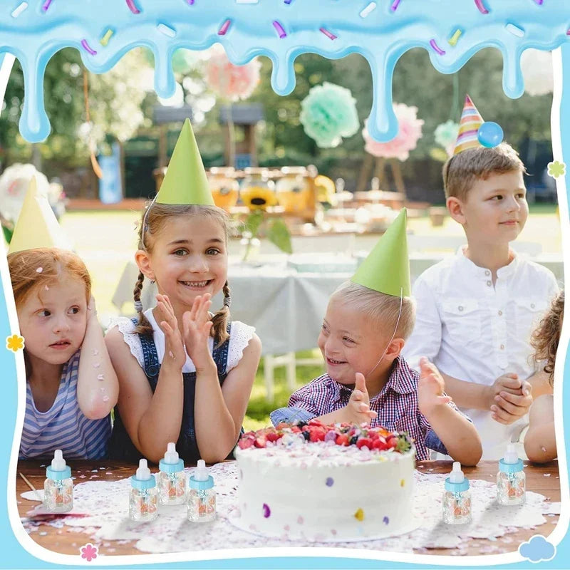 Mini Baby Bottle Party Favors 12 Pack - Food-Grade Plastic