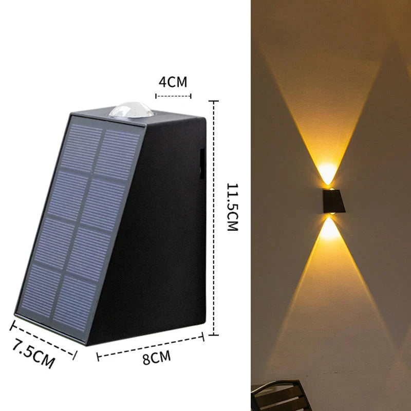 LED Outdoor Wall Solar Lights Waterproof Garden Wall Decoration
