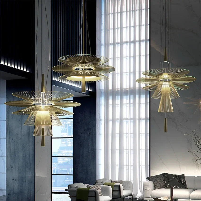 New Trend LED Chandelier Luxury Metal Cord Pendant Lighting