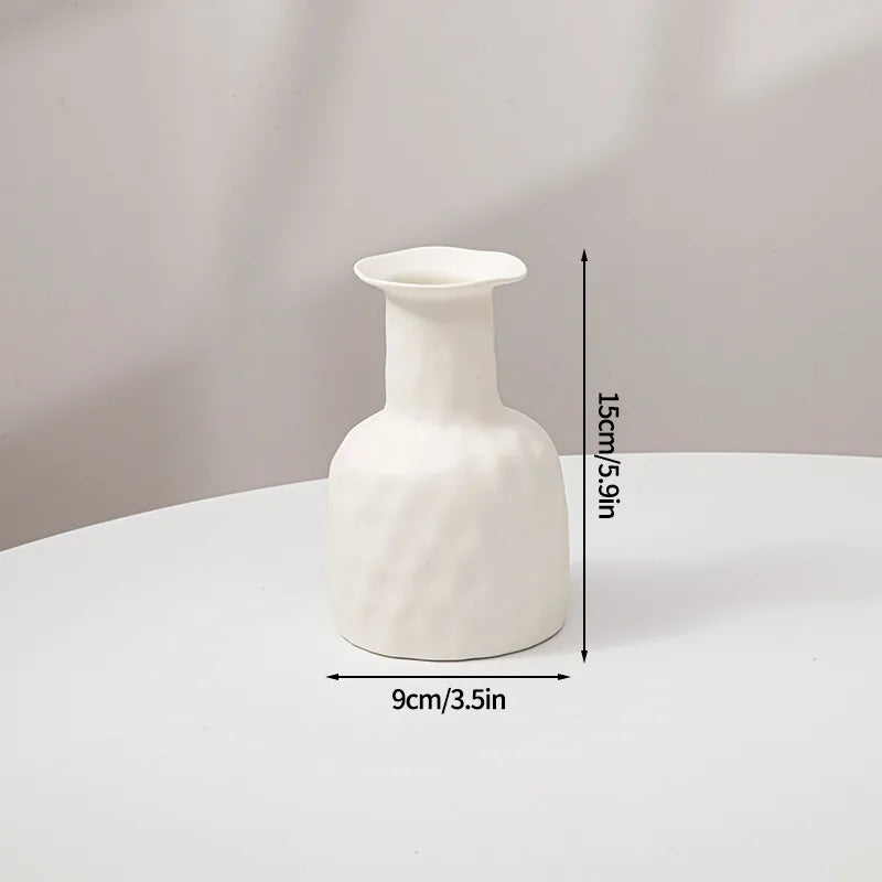 1PC Plastic Spiral White Vase Hydroponic Pot
