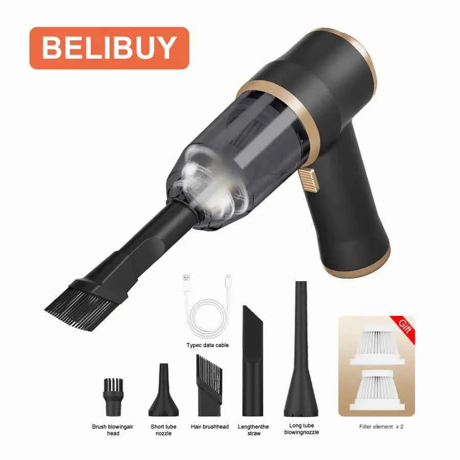 BELIBUY Portable Wireless Cleaner Air Gun Car Wash Supplies Powerful Vacuum Cleaner