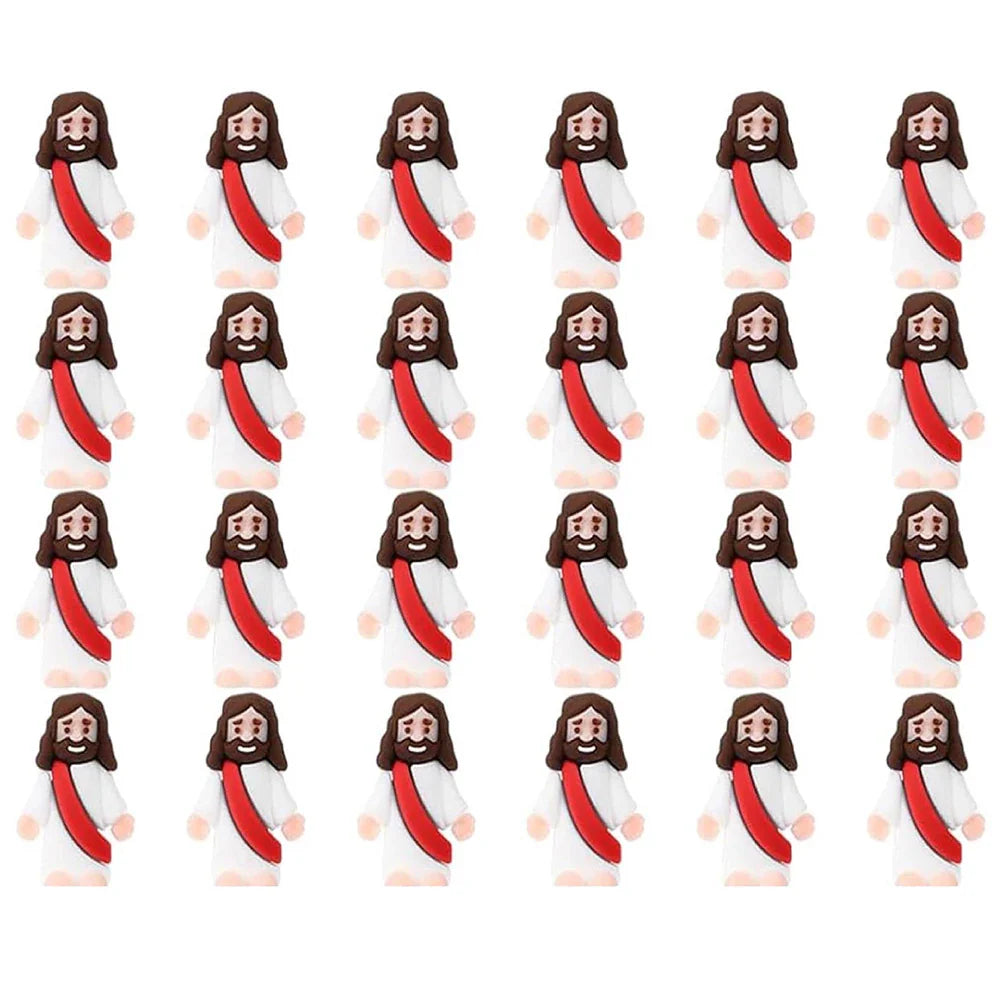 24Pcs Easter Christ Savior Jesus Figurines Little Jesus Figurine Mini Jesus Figures Tiny Jesus Figurine for Easter Egg Stuffers