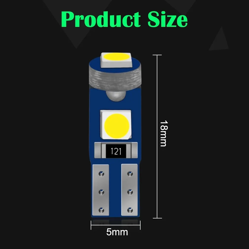 2/10Pcs Car T5 Led Bulb