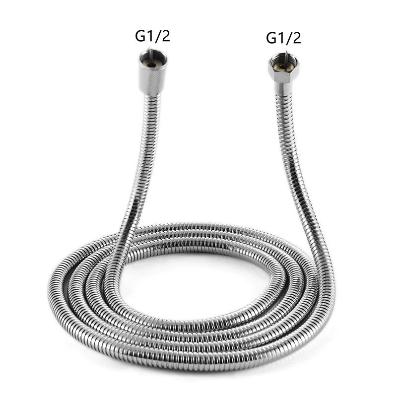 2/2.5/3M 304 Stainless Steel Encrypted Shower Hose Matte Black Flexible Shower Tube Bathroom Chrome Plated Brushed Nickel Pipe