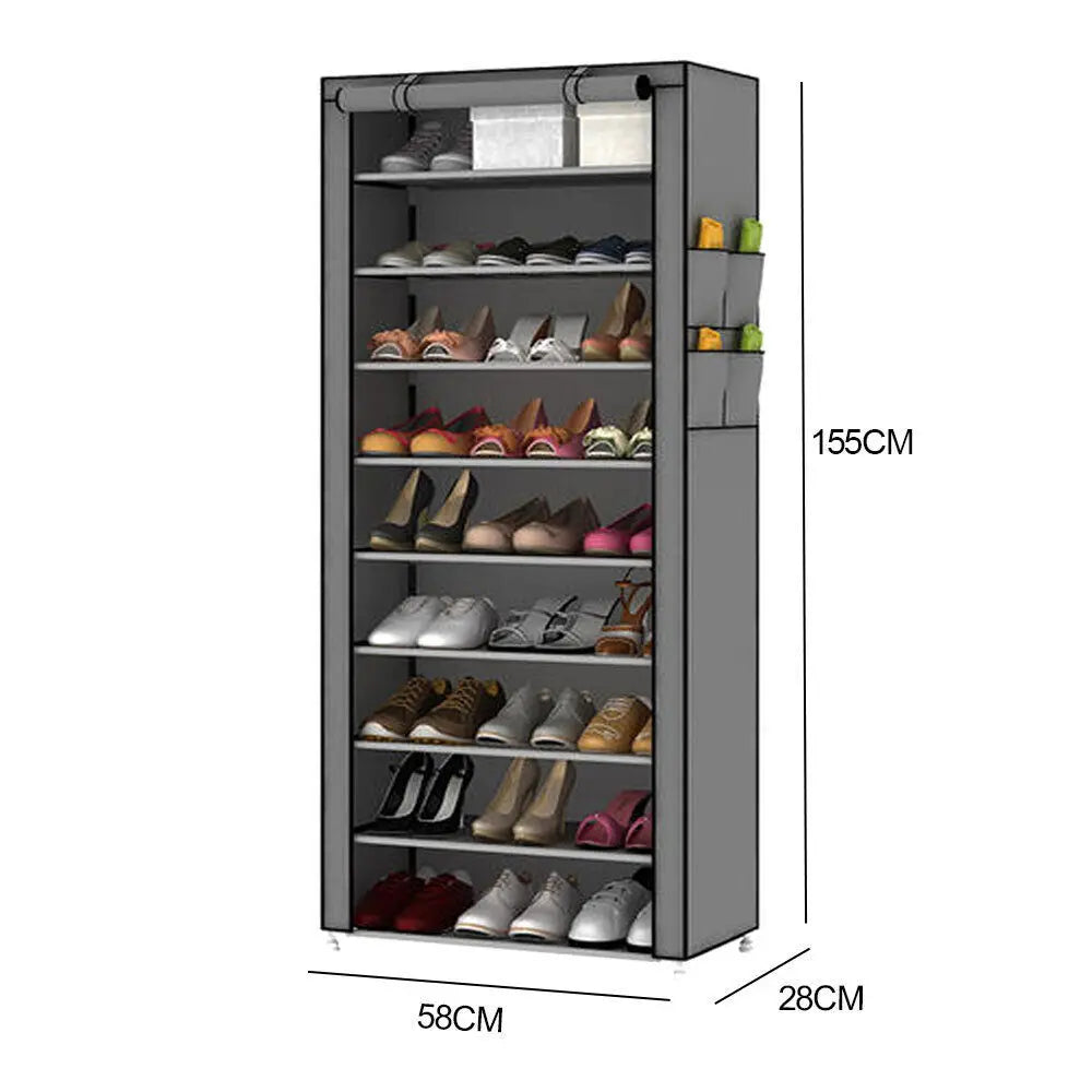 7/10Tier Dustproof Shoe Cabinet Multilayer Minimalist Nonwoven Shoe Rack Organizer Home Furniture Space-saving Organizer