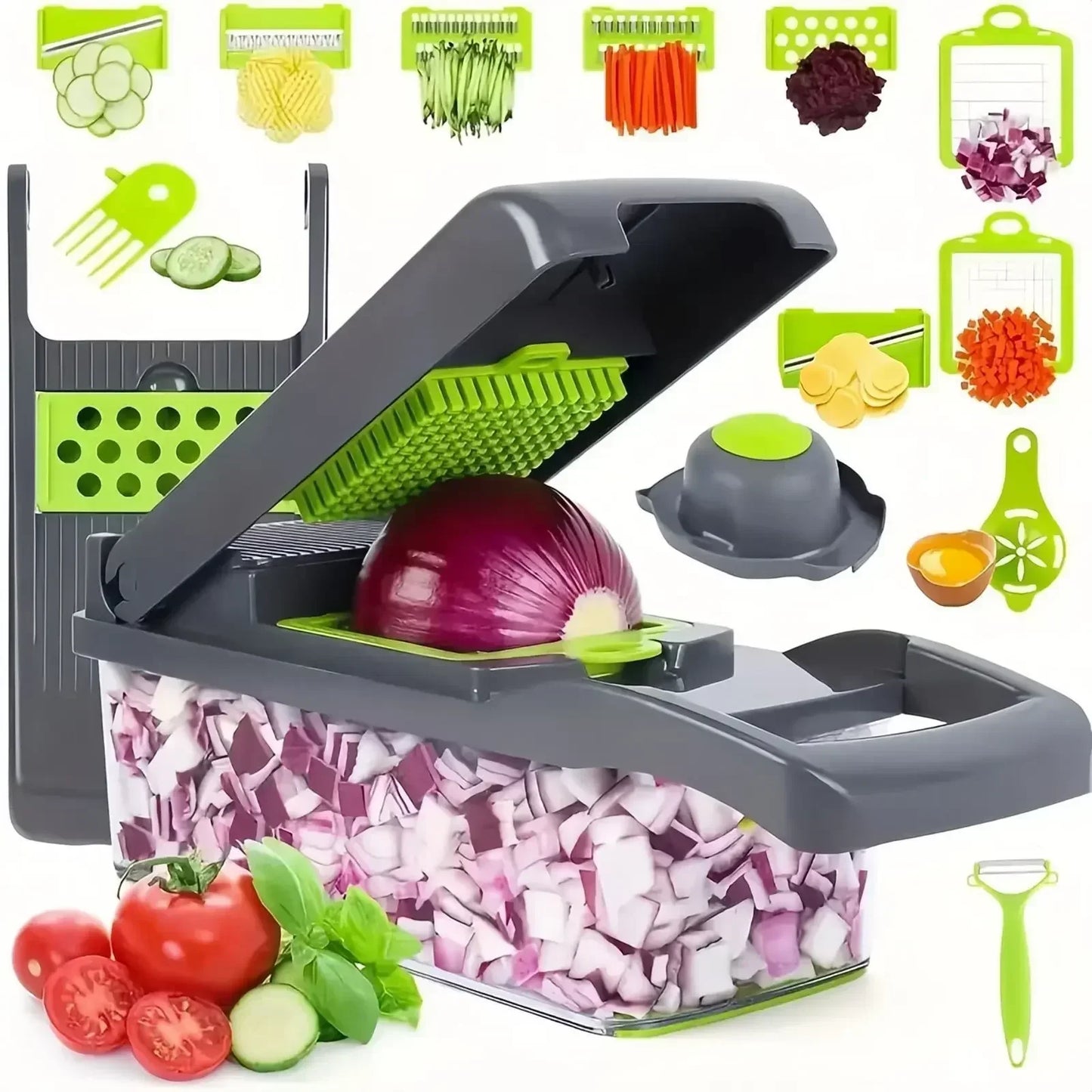 16/14 in 1 Multifunctional Vegetable Chopper Handle Food Grate Food Chopper Vegetable Slicer Dicer Cut Kitchen Items cocina