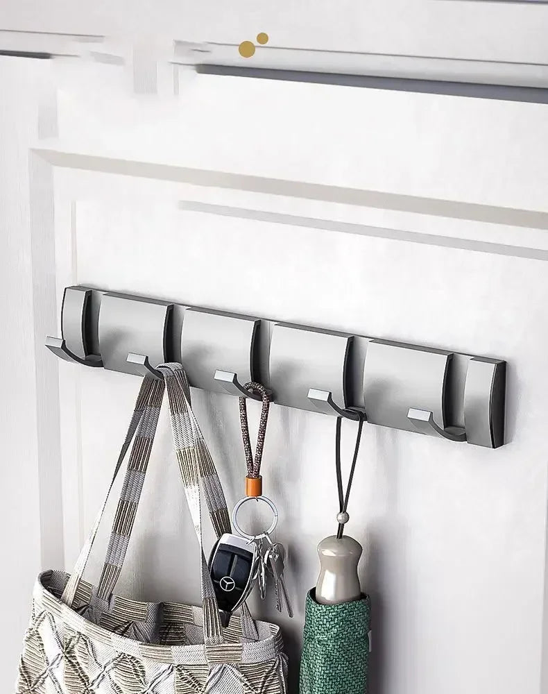 Bathroom Black Golden Hook Folding No Punch Installation Wall Mounted Rack Hooks Towel Clothes Holder Racks Hooks Bedroom