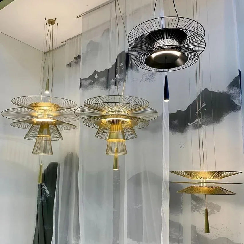 New Trend LED Chandelier Luxury Metal Cord Pendant Lighting