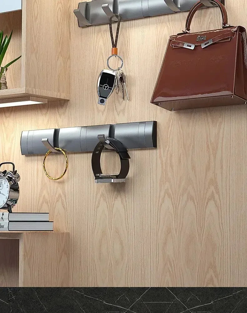 Bathroom Black Golden Hook Folding No Punch Installation Wall Mounted Rack Hooks Towel Clothes Holder Racks Hooks Bedroom