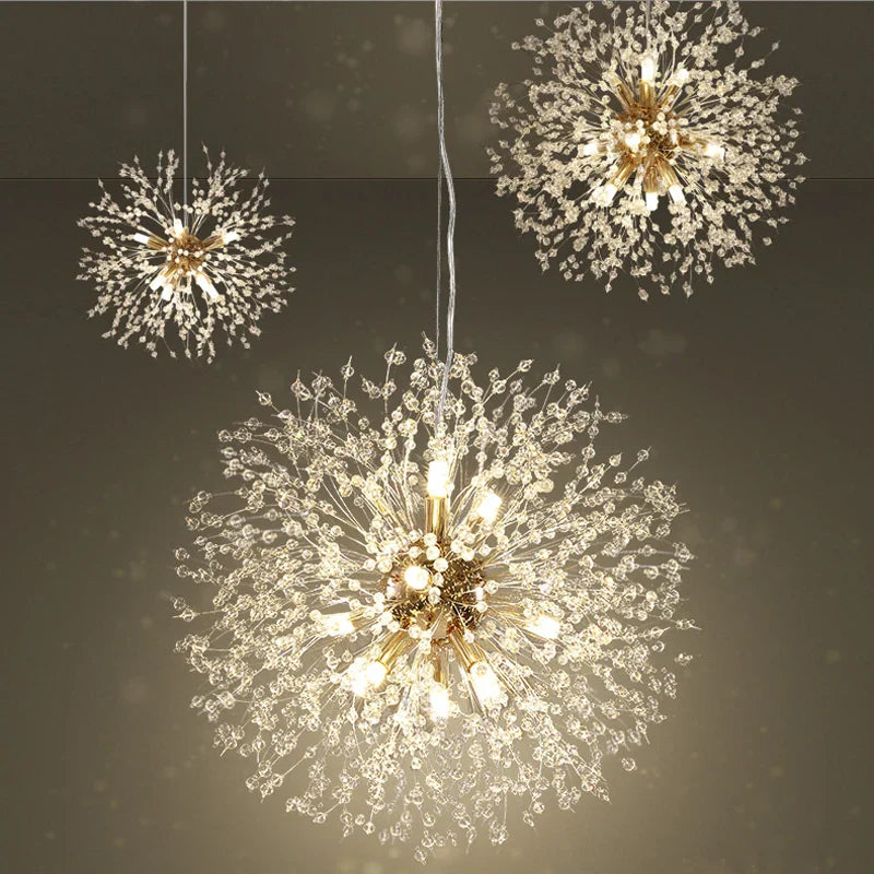 Modern Sky Star Fireball Crystal Pendant LED Lighting