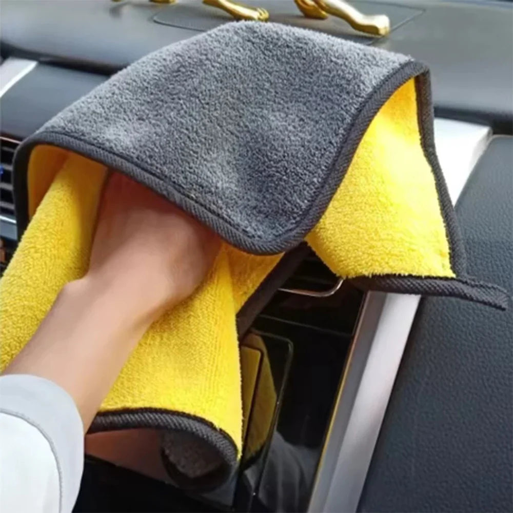 Microfiber Car Cleaning Towels (1/2/5PCS) Ultra-Fine Soft Drying & Detailing Cloths