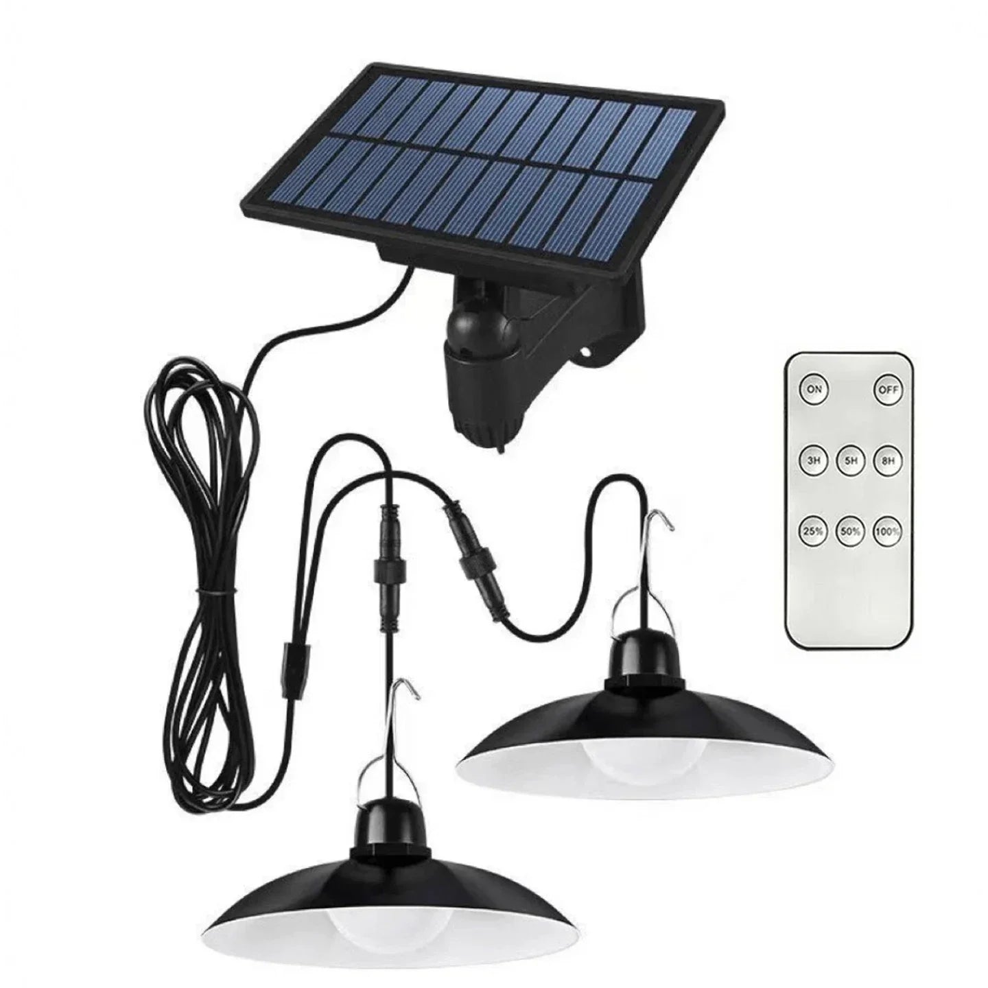 2 Led Solar Powered Lamp with Remote Control