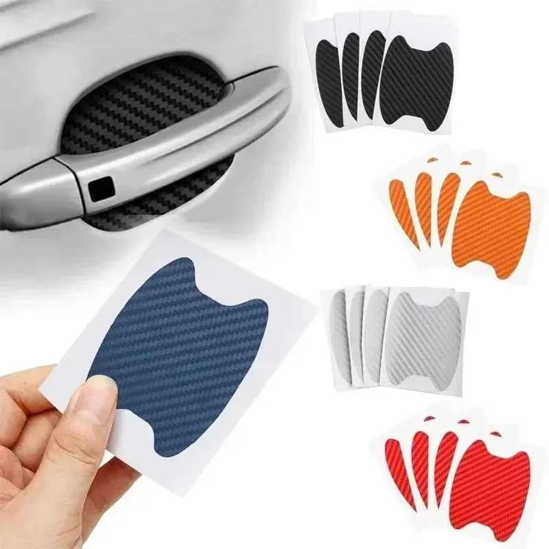 4PCS Car Door Handle Protective Film Carbon Fiber Stickers Scratch Resistant Covers Exterior Car Stickers for Cars Accessories