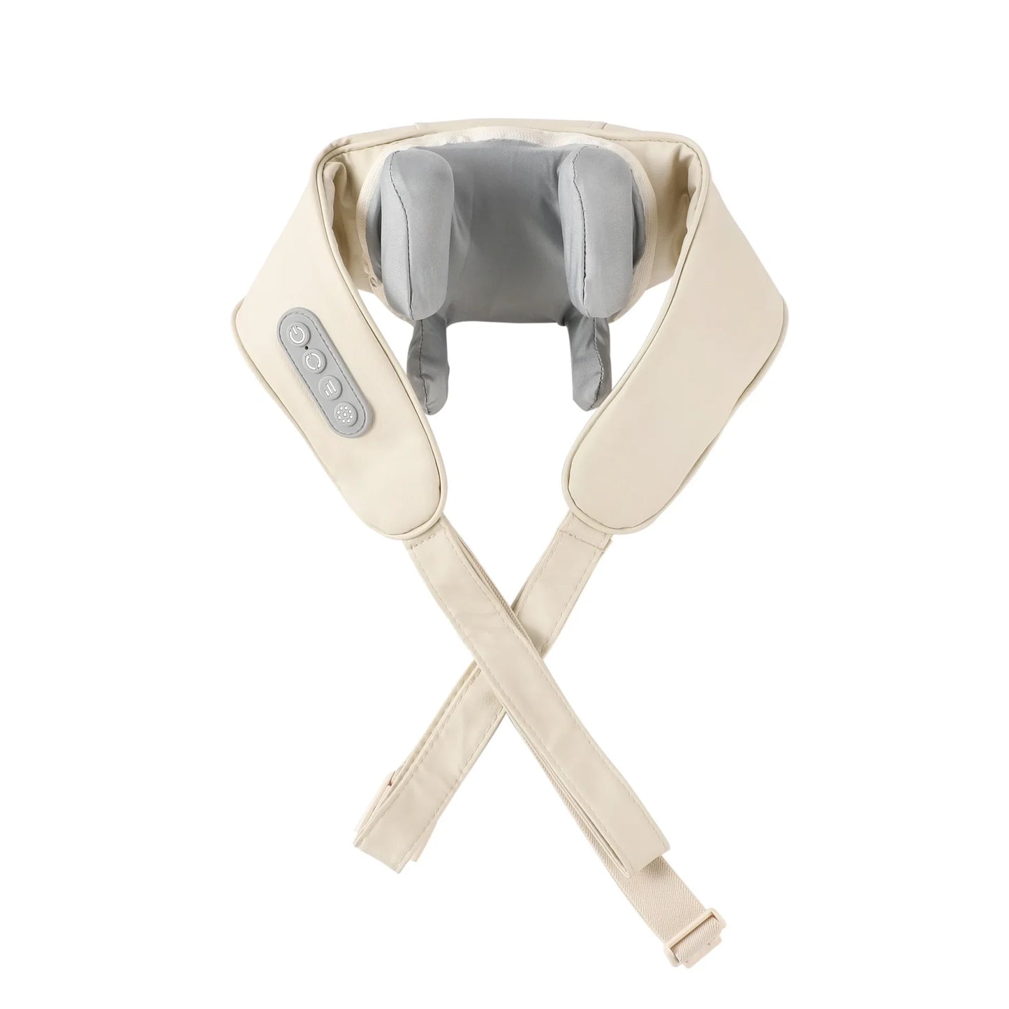 20W Beige Neck And Shoulder Massager Wireless Shoulder And Back Kneading Massage Shawl Trapezius Neck Cervical Masajeador