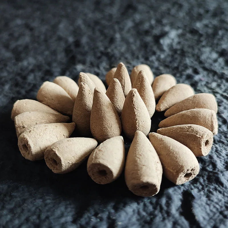 Y 10/20/50Pcs Natural Indian Cone Insence Rose Waterfall Reflux Tower Incense for Backflow Burner Home Tea Room Hotel Fragrance