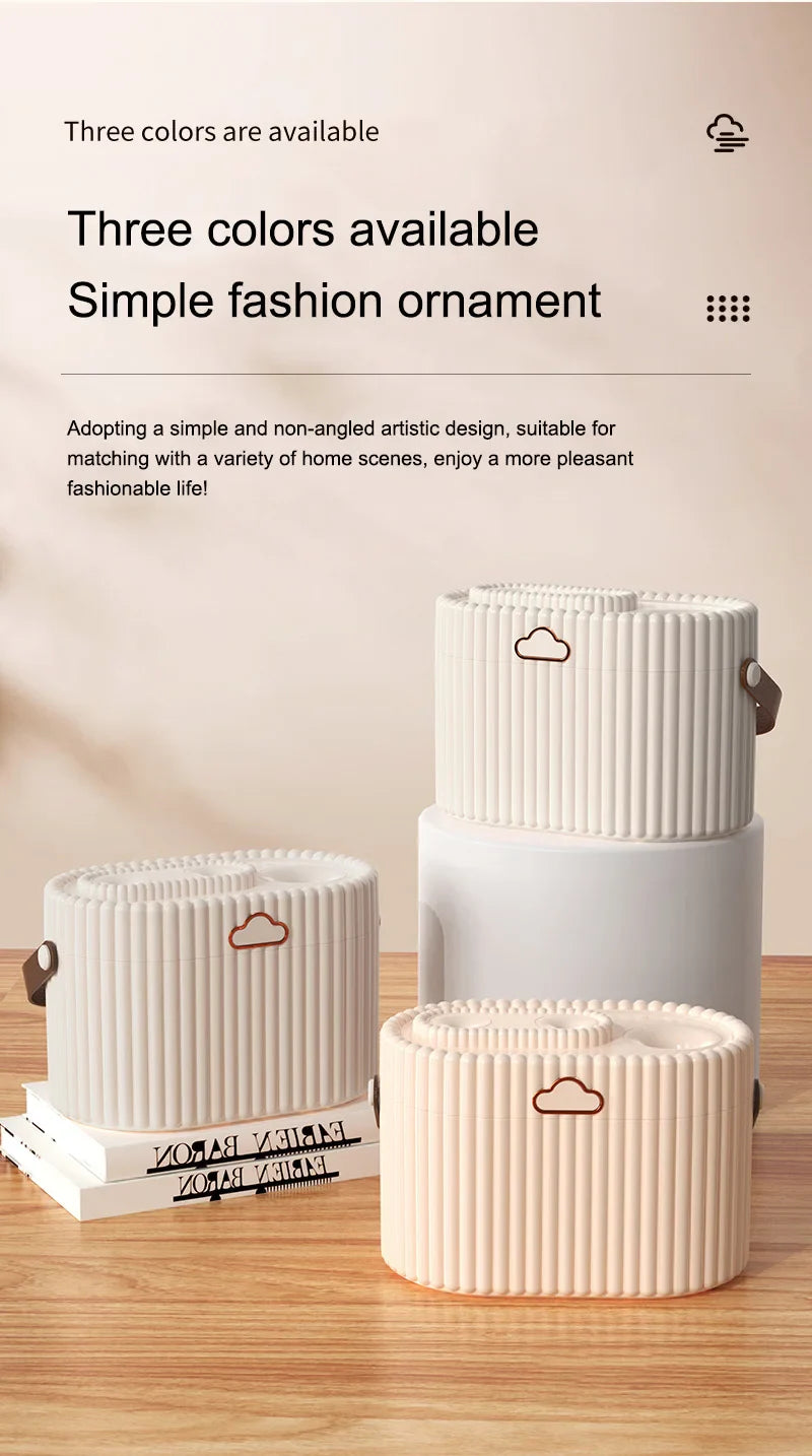2L Large Capacity Humidifier Dual Mist Ports Humidifier Auto Shut-Off Air Humidifier USB Humidifier 360° Coverage Humidifier