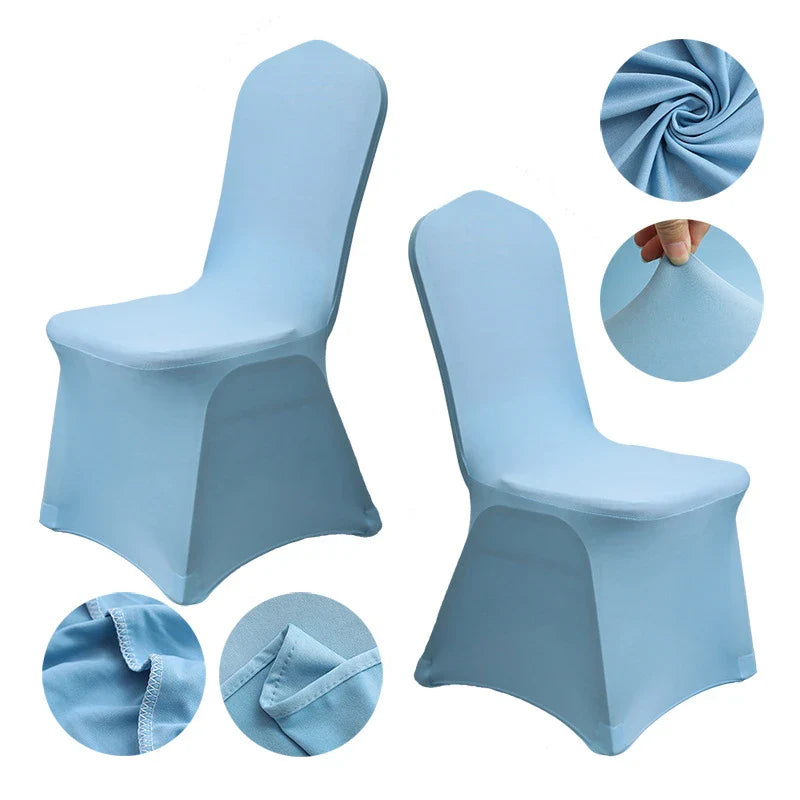 Grainbuds Wedding Dinning Chair Seat Covers High Stretch Solid Color Hotel Banquet Seat Cover Stretch Event Party Polyester Set