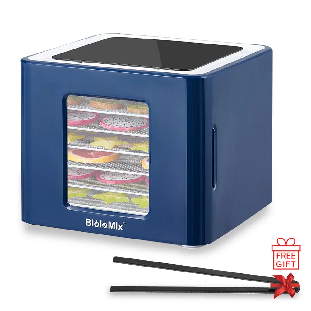 BioloMix 6 Trays Food Dehydrator with LED Touch Control,Digital Temperature and Time,Dryer for Fruit Vegetable Meat Beef Jerky