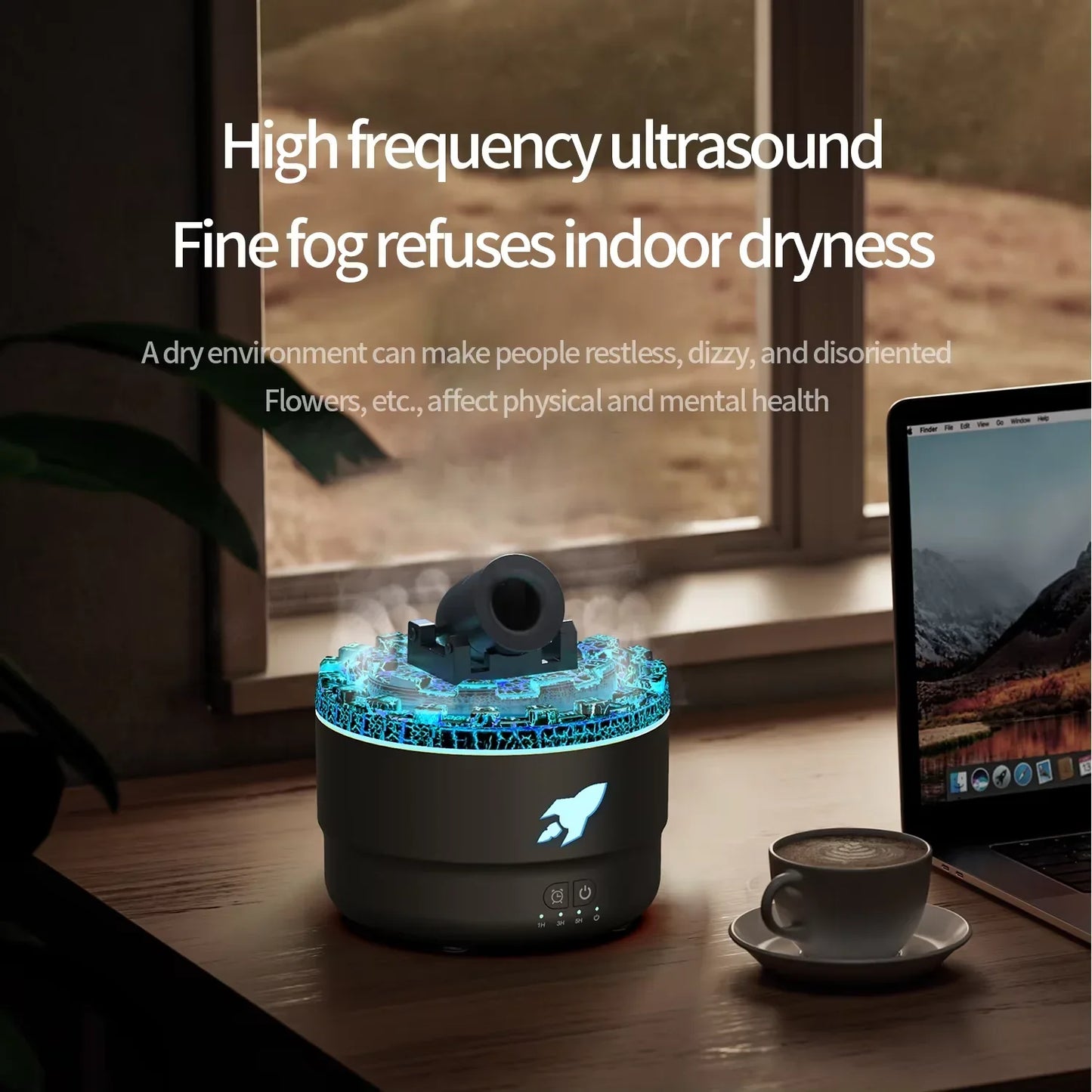 2024 New Creative Fort Aromatherapy Machine Household Lava Crack Humidifier Hotel Essential Oil Diffuser Aromatherapy Machine