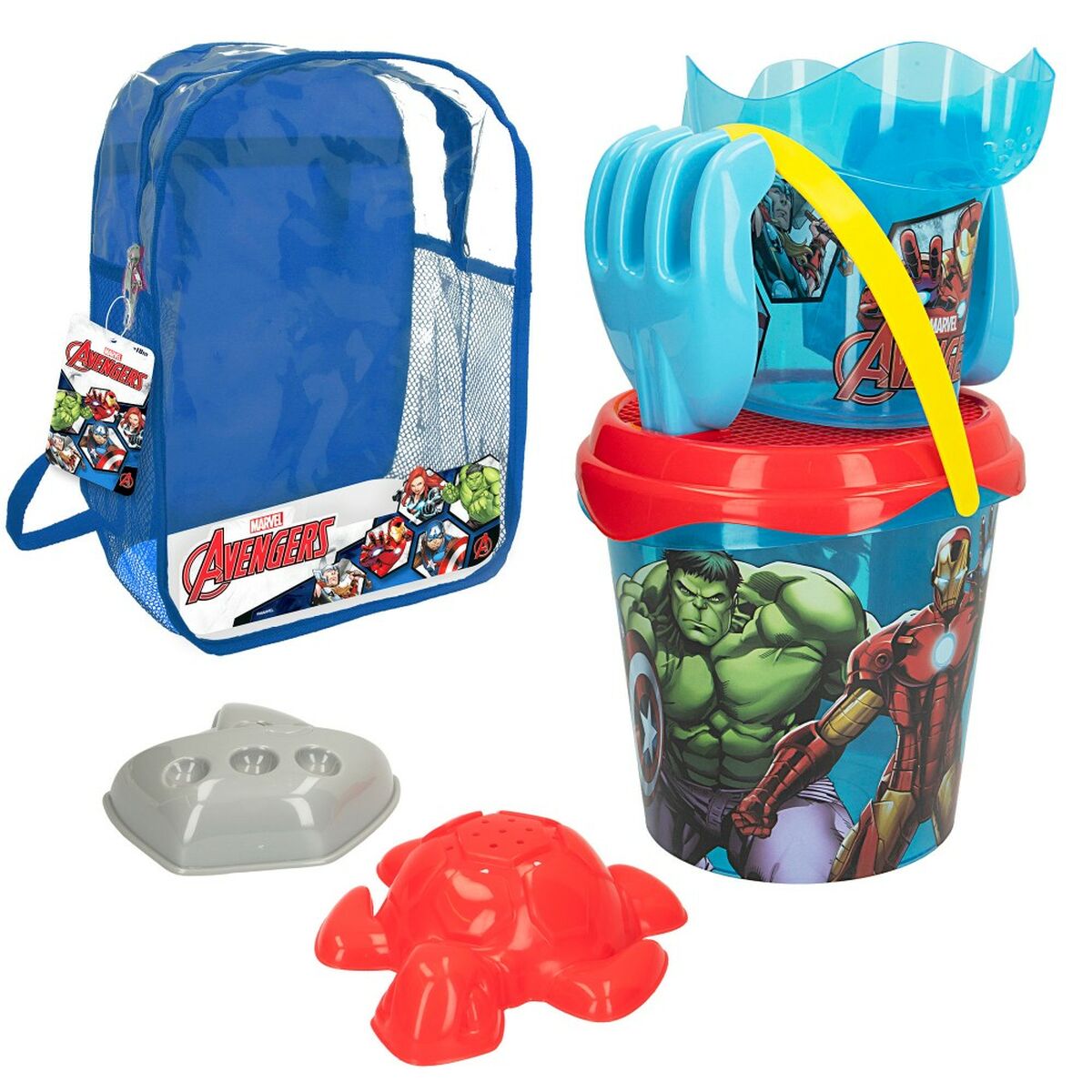 Beach toys set The Avengers Ø 18 cm polypropylene (12 Units)