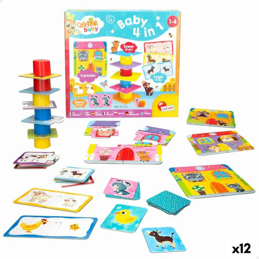 Puzzle Lisciani Giochi Carotina Baby 16 x 1 x 16,5 cm Farm 4-in-1 (12 Units)