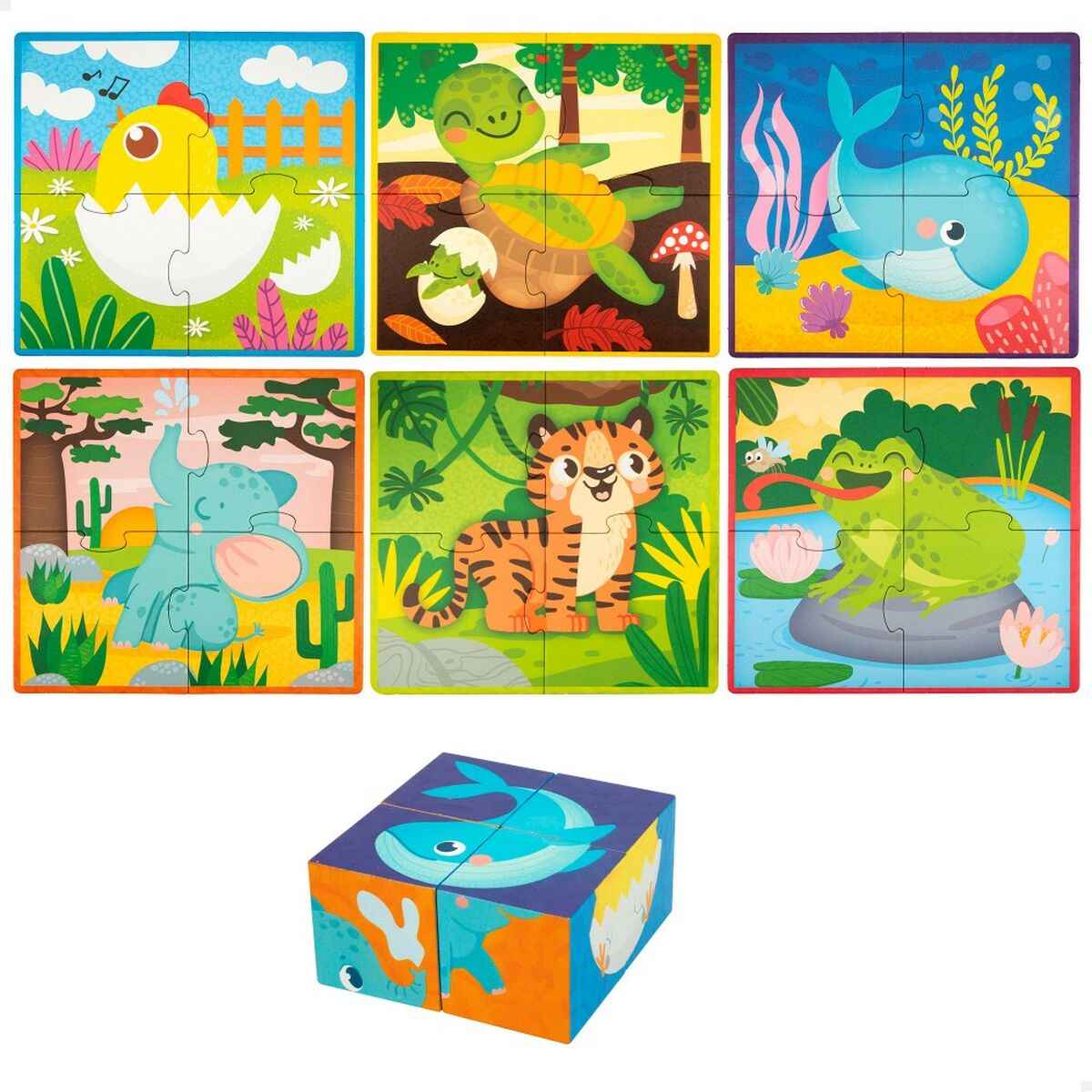 3D Puzzle Lisciani Giochi 22 x 23 x 1 cm animals 4 Pieces (6 Units)