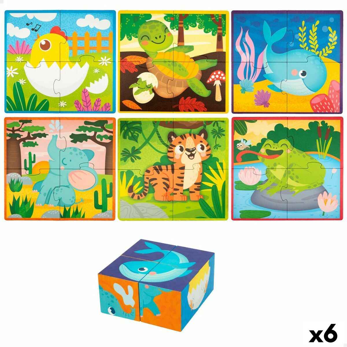 3D Puzzle Lisciani Giochi 22 x 23 x 1 cm animals 4 Pieces (6 Units)