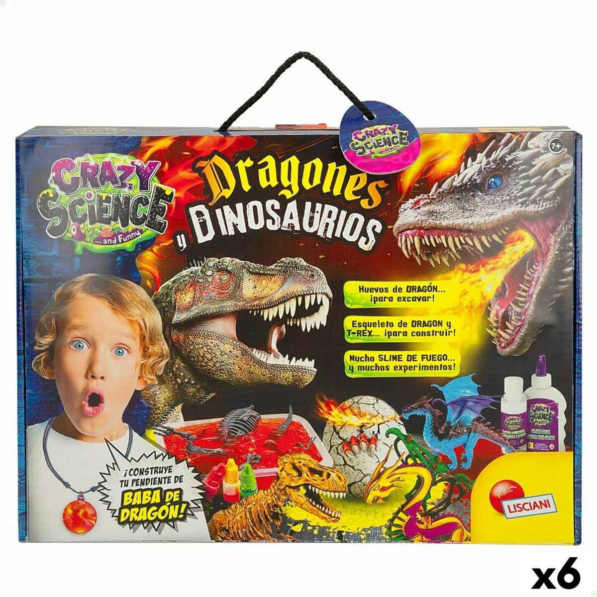 Science Game Lisciani Giochi Dragones y dinosaurios ES (6 Units)