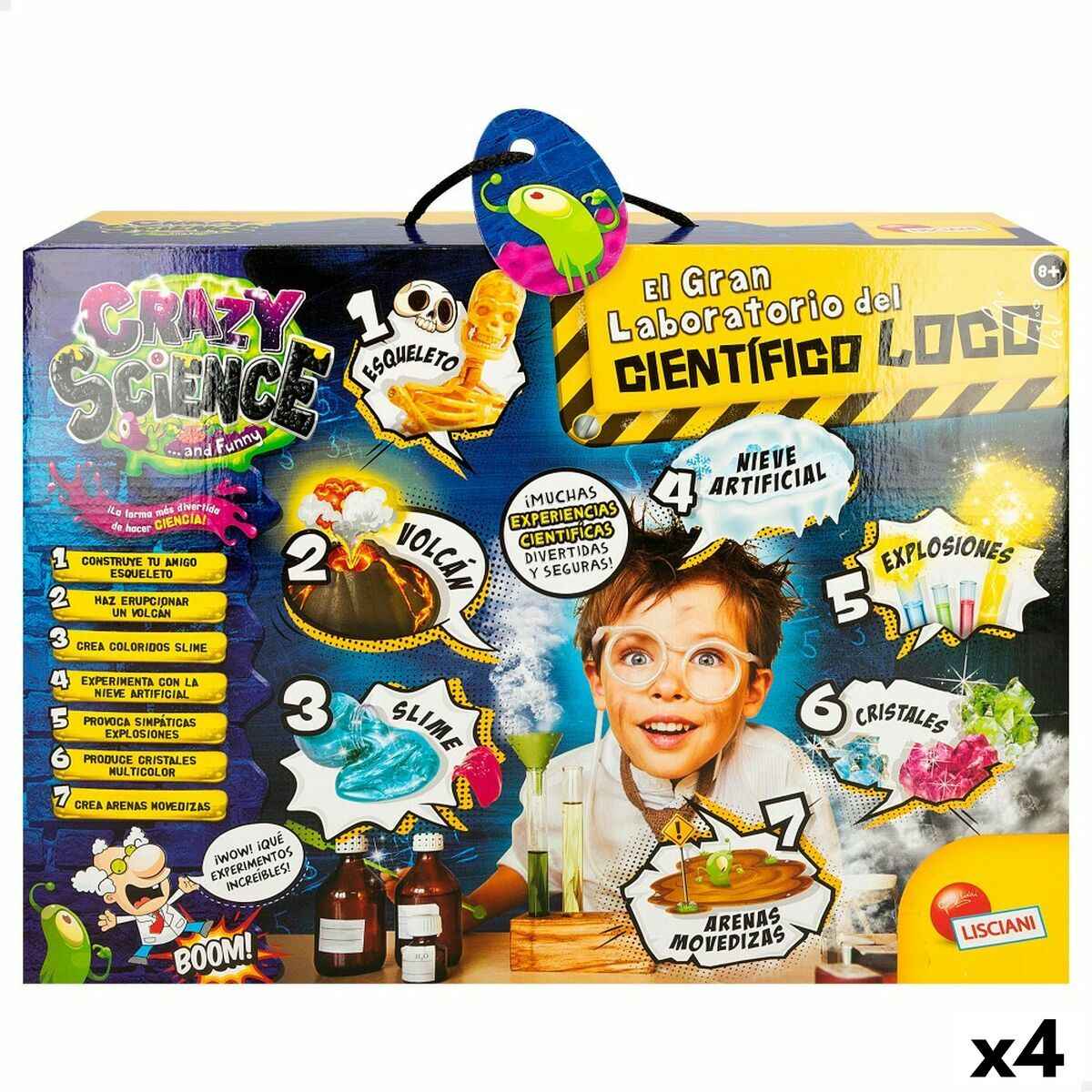 Science Game Lisciani Giochi El gran laboratorio del científico loco ES (4 Units)
