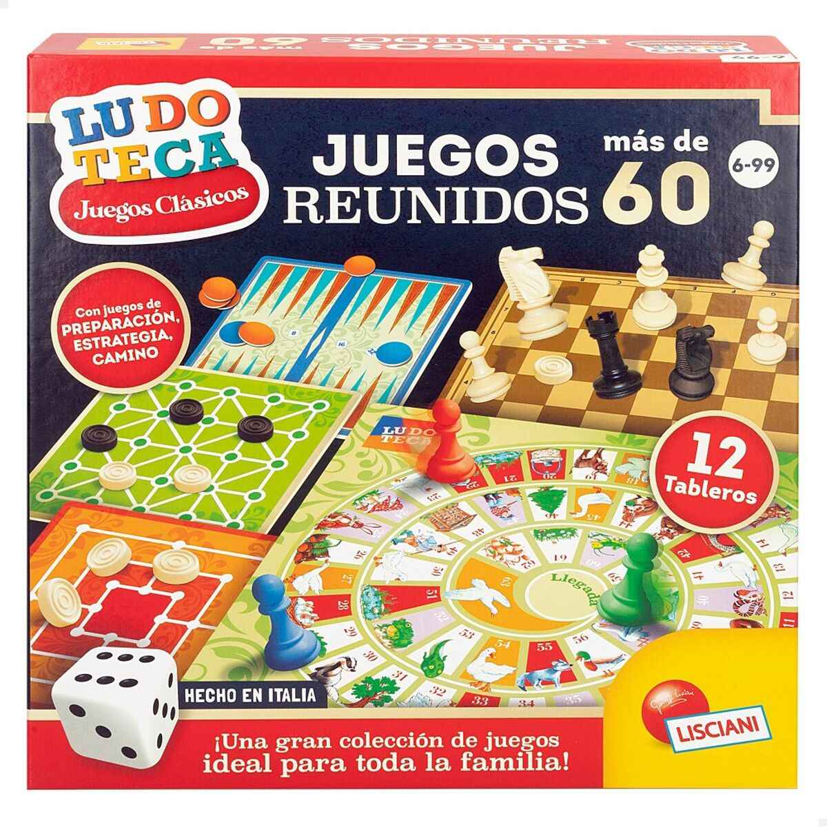 Board game Lisciani Giochi Juegos reunidos 26 x 1 x 26 cm ES (10 Units)