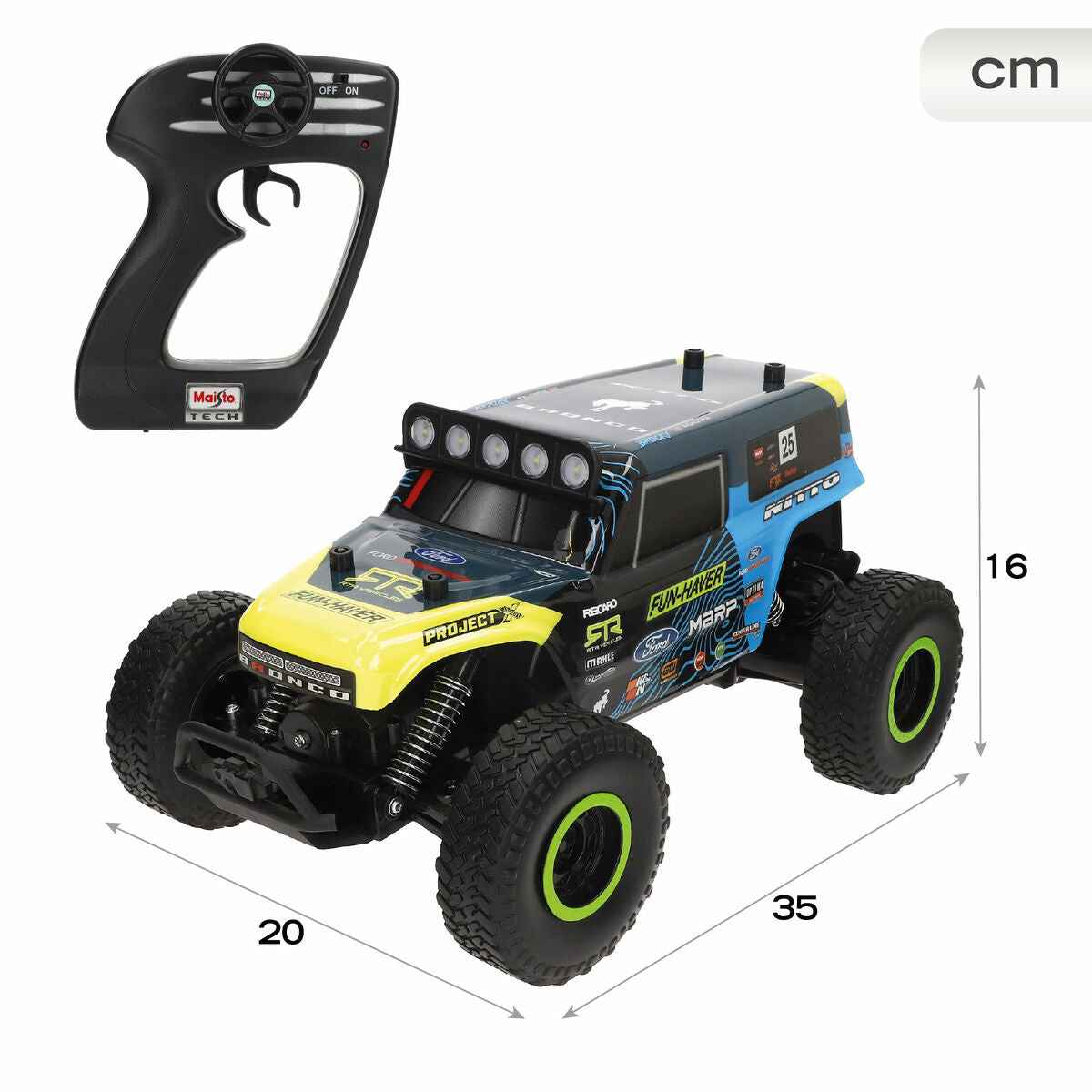 Remote-Controlled Car Maisto BROCKY 35 x 16 x 20 cm (2 Units)