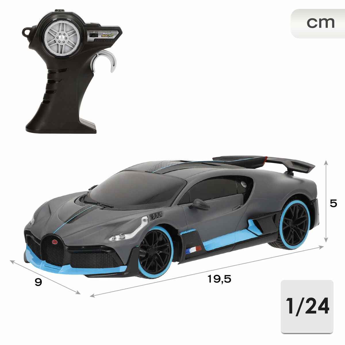 Remote-Controlled Car Bugatti 19,5 x 5 x 9 cm (6 Units)