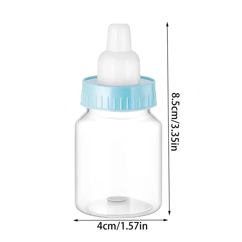 Mini Baby Bottle Party Favors 12 Pack - Food-Grade Plastic