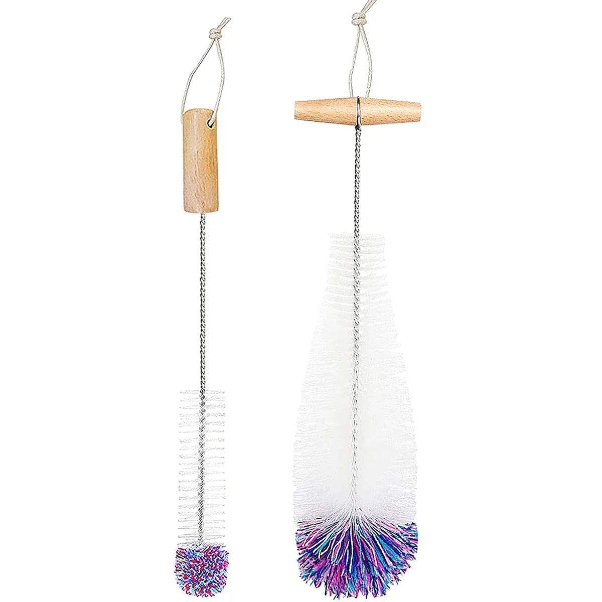 Bottle Brush for Soda Glass Bottles, Gentle Scratch-Free Nylon Bristles, Baby Bottle Cleaner, Glass Carafe for Drinking Bottles