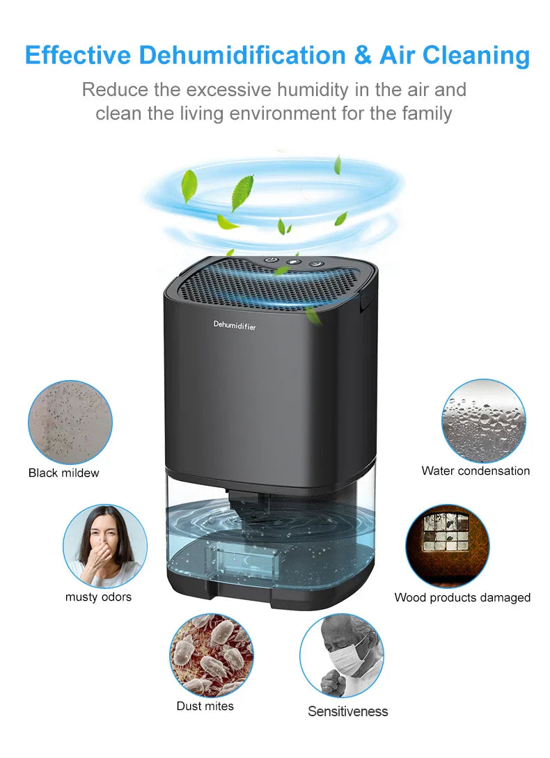 New Pattern Air Dehumidifier Mute Moisture Absorbers Air Dryer  For Home Bedroom Office Kitchen Deodorizer Dryer EU/US plug