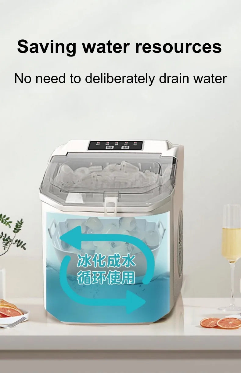 15KG Ice Machine Portable Electric Ice Maker Machine Mini Countertop Ice Cube Maker Appliance Home Commercial Ice Ball Maker