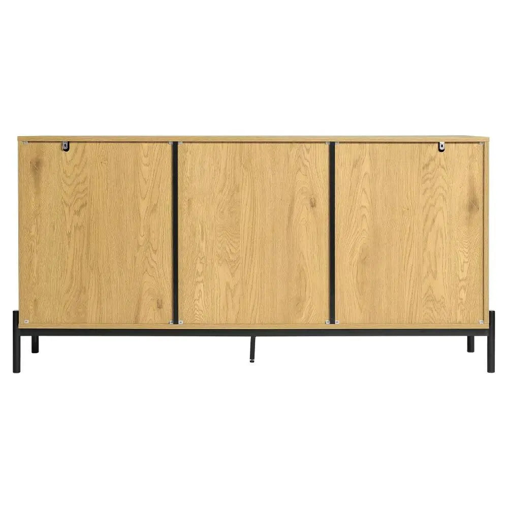 Brown Oak Storage Cabinet