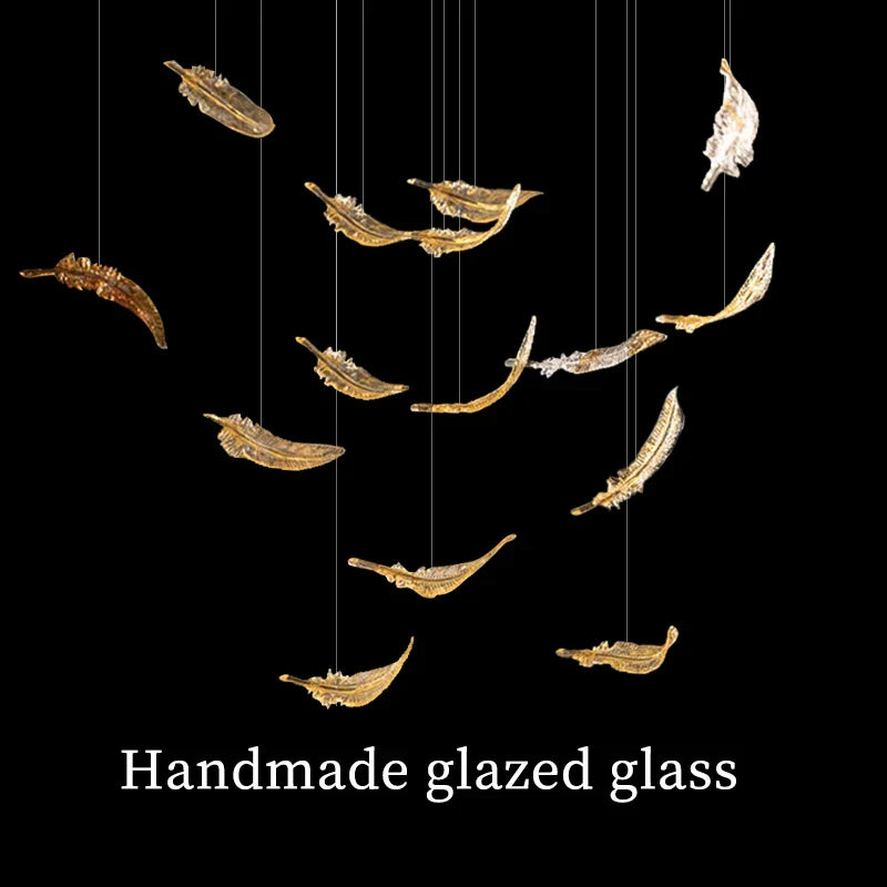 luxury Glass Hanging  Led Chandelier