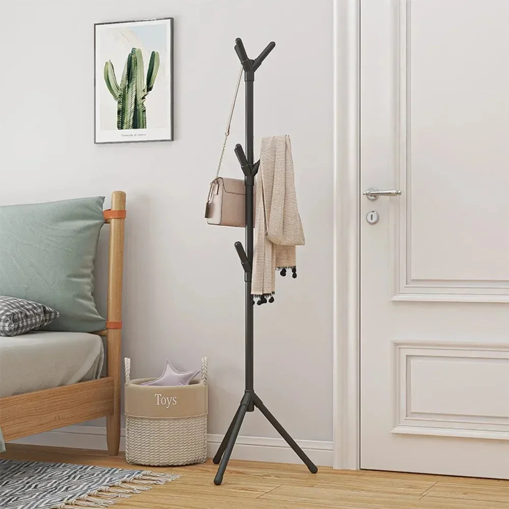 2025 Flash SaleStanding Coat Rack Hook Household Clothes Hanger Floor Standing Bedroom Clothing Storage Rack Save Space Clothing