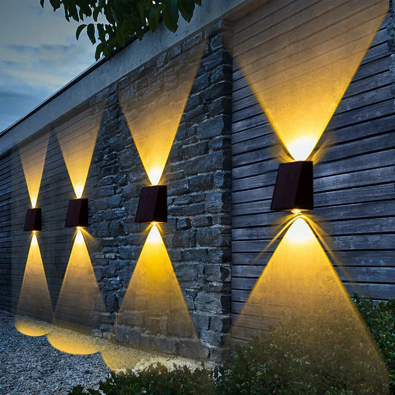 LED Outdoor Wall Solar Lights Waterproof Garden Wall Decoration