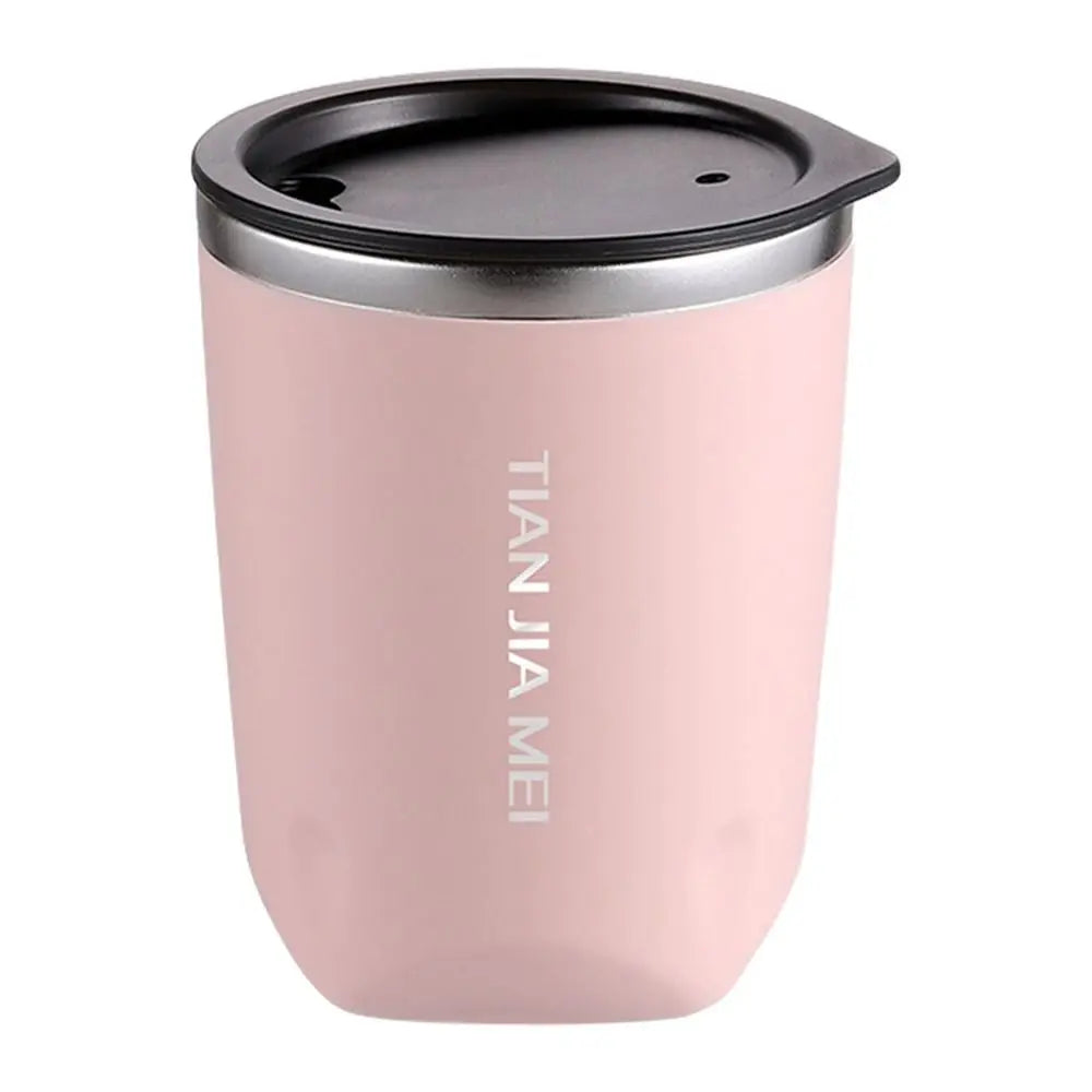 300ml Stainless Steel Coffee Mugs Thermos Cup Tea Coffee Water Cup Vacuum Insulated Travel Mug Car Mugs Household Office Mug
