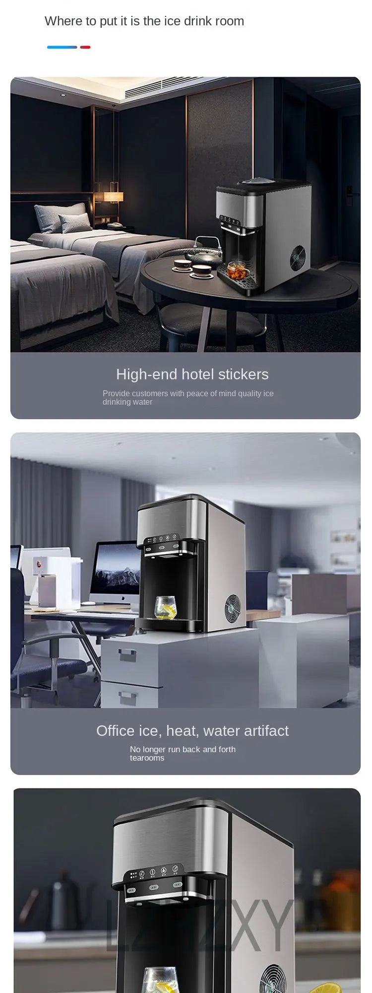 Drinking Water Ice Maker 48lbs Daily Ice Cube Makers Stainless Steel Ice Makers Countertop Tabletop Ice Maker Machine